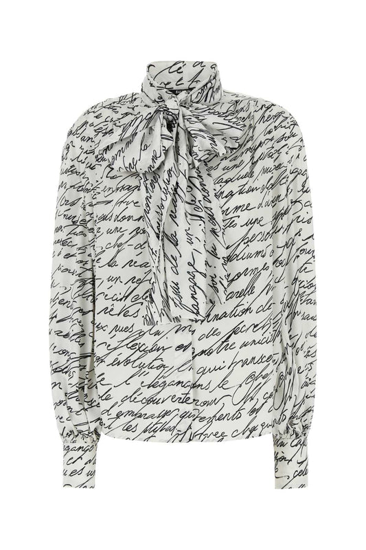 Balmain バルメインプリントサテンシャツ - Image 1