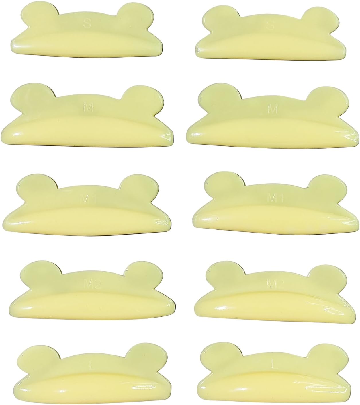Libeauty Eyelash Perm Pad Cute Mouse Shaped Reusable Eyelash Lift Shield Self Adhesive Super Soft Eyelash Perm Rod 10pcs/5 Sizes Eyelash Perm Tool