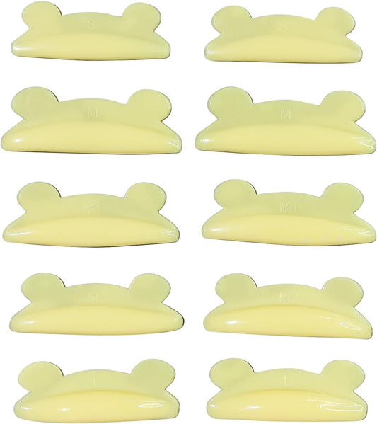 Libeauty Eyelash Perm Pad Cute Mouse Shaped Reusable Eyelash Lift Shield Self Adhesive Super Soft Eyelash Perm Rod 10pcs/5 Sizes Eyelash Perm Tool