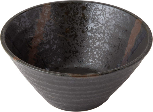 Minoyaki Ramen Bowl / Donburi Bowl Splatted Perpendicular Bowl
