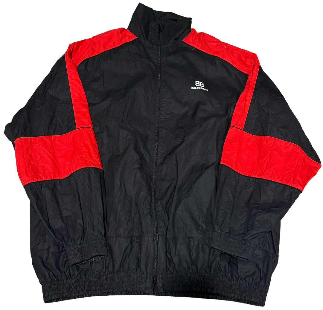 BALENCIAGA 'BLACK/RED' ZIP UP TRACK JACKET