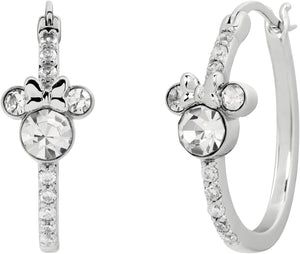 Mickey & Minnie Mouse Minnie Maus Unisexe Boucles d'oreilles couleur argent