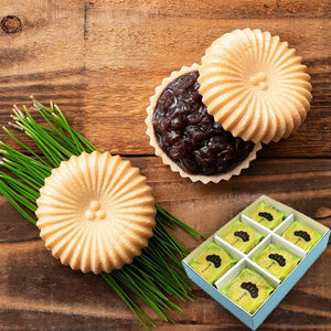 【Okashidokoro Minatoya】Matsu Monaka 6-piece Set 【Granulated Red Bean Paste】Seigyo (Year-end Gift) Matsu Mochi (Japanese Confectionery) Gift Sweets Hokkaido Small Red Beans Long-established Kagawa