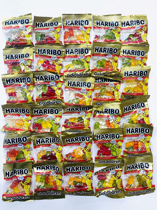 Christmas HARIBO Haribo Gummy Candy Mini Gold Bears 10g x 50 Pieces Individually Wrapped Gift Small Bucket Portions Share Present Commercial Use Bulk Purchase Large Quantity