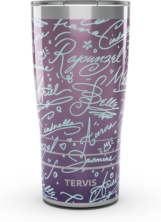 Tervis Traveler Disney - Vaso aislado de doble pared hecho en Estados Unidos mantiene las bebidas frías y calientes, 20 onzas, acero inoxidable