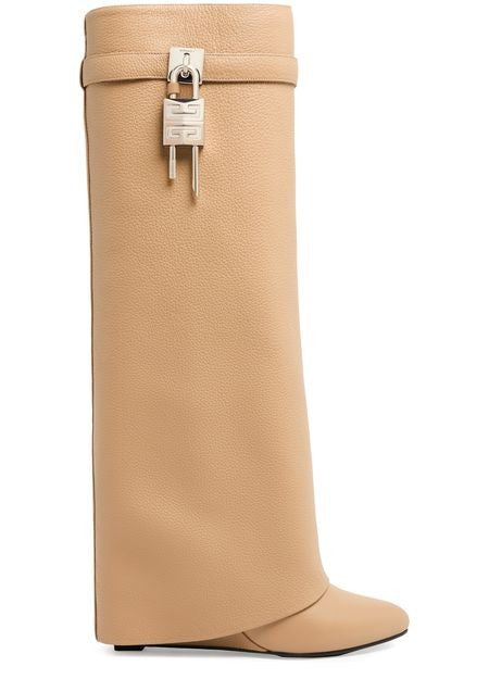 GIVENCHY Shark Lock grained leather boots - Image 1