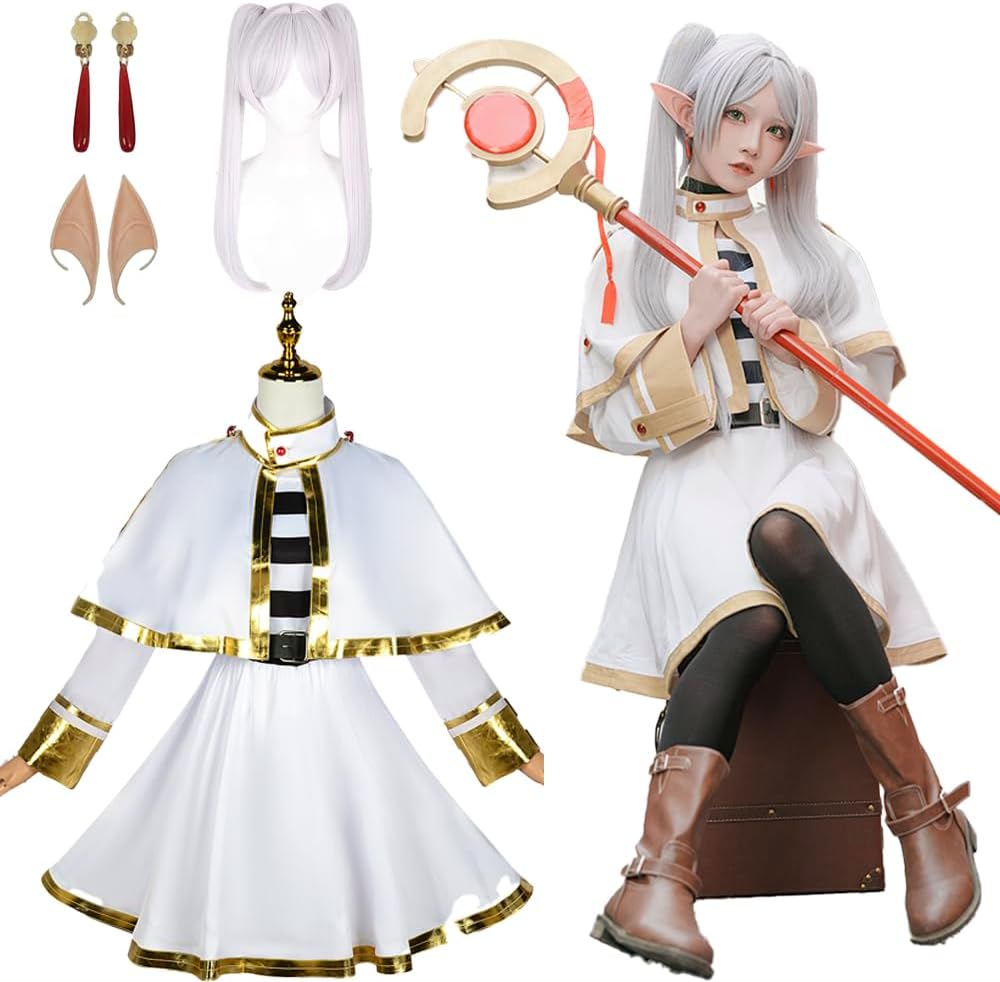 Freren Cosplay Costume, Wig Set, Halloween Costume