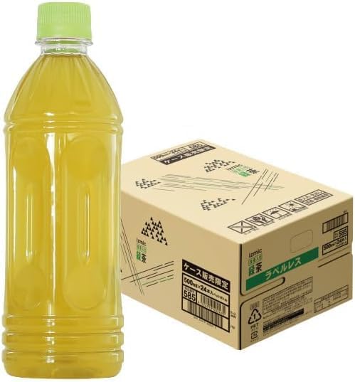 Izumik Green Tea with Matcha Labelless Plastic Bottles, 16.9 fl oz (500 ml) x 24 Bottles x 2 Cases (48 Bottles), Bulk Purchase, Value Set, Made in Japan