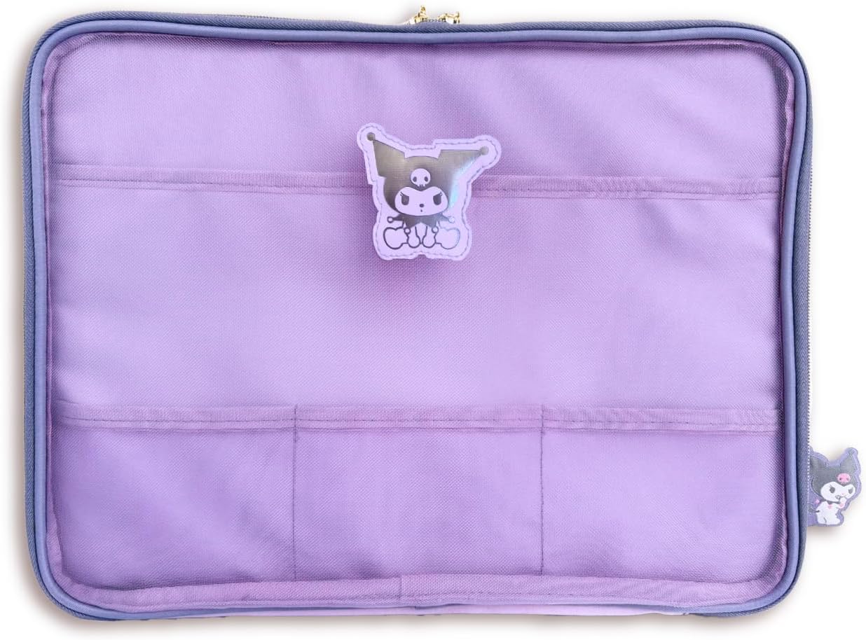 Allone 13-inch Compatible Tablet/PC Case, Sanrio Characters Kuromi, 24.5×2.2×33.3 cm, For Carrying Laptops and Tablets, 13-inch Compatible, Brushed Material for Solid Protection, With Storage Pocket