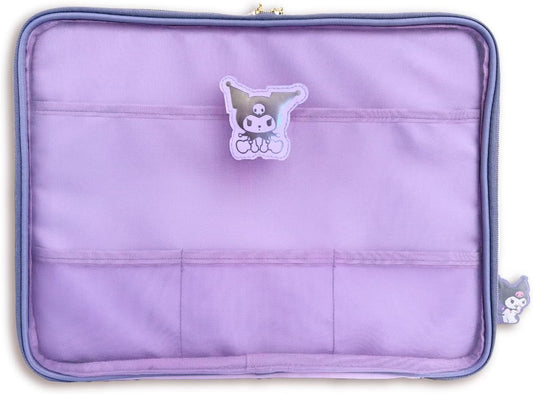 Allone 13-inch Compatible Tablet/PC Case, Sanrio Characters Kuromi, 24.5×2.2×33.3 cm, For Carrying Laptops and Tablets, 13-inch Compatible, Brushed Material for Solid Protection, With Storage Pocket