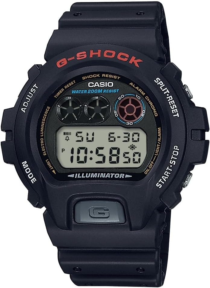 CASIO G-SHOCK 腕時計 海外モデル ELバックライト DW-6900G-1VQ ブラック　並行輸入商品