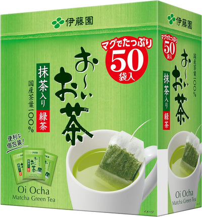Itoen Oi Green Tea (with Matcha) 0.06 oz (1.8 g) x 50 Bags Eco Tea Bags