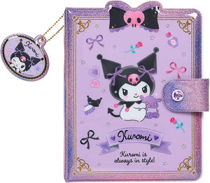 Sanrio 913952 Kuromi Storage Charm Attached Sticker Pad with Peel-off Slider Case, Heartfelt Note