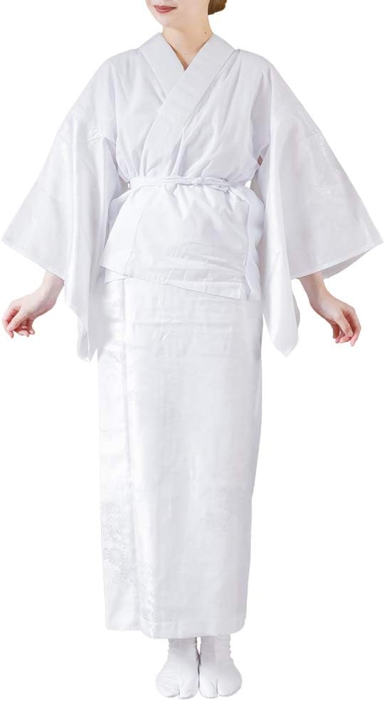 [Kyoto Kimono-cho] Washable two-part undergarments, white, with a hanging collar, can be used immediately, M, L, 2-part underwear, washable undergarments
