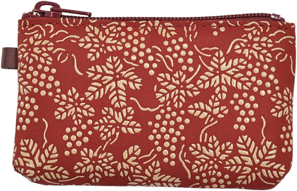 Nagomiya Spring Wallet, Japanese Pattern, Coin Purse, 09, Traditional Crafts, Koshu Inden Brand, Deerskin, Genuine Leather, Lacquer, Unisex