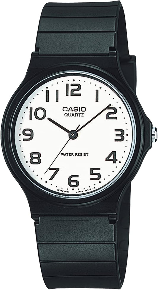 Casio MQ-24 Resin Wristwatch, Casio Collection, black/white (letter), Newest model