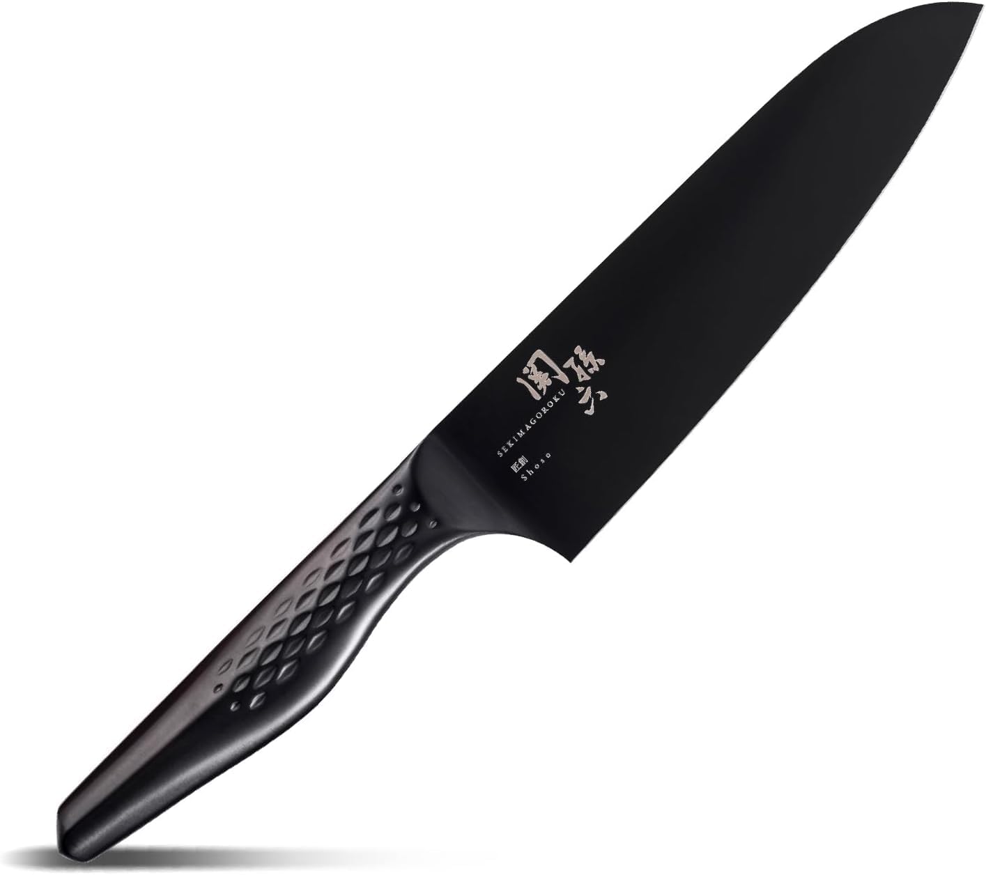 KAI Seki Magoroku Takumi-tsukuri Jet Black Santoku 6.5 inches (165 mm) Knife Santoku Knife Stainless Steel Dishwasher Safe KAI AB5191
