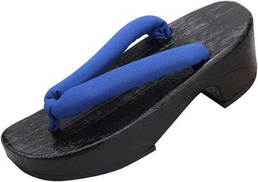 [FANGLI] FL1131 Geta Geta, 2.0 inches (5 cm) Thick Sole, Women's, Non-Painful, Yakitau, Black Stand, Plain Thong, Yukata, Geta Clogs, Women's, Stylish Clogs, Japanese Clothes, Accessories, Fireworks