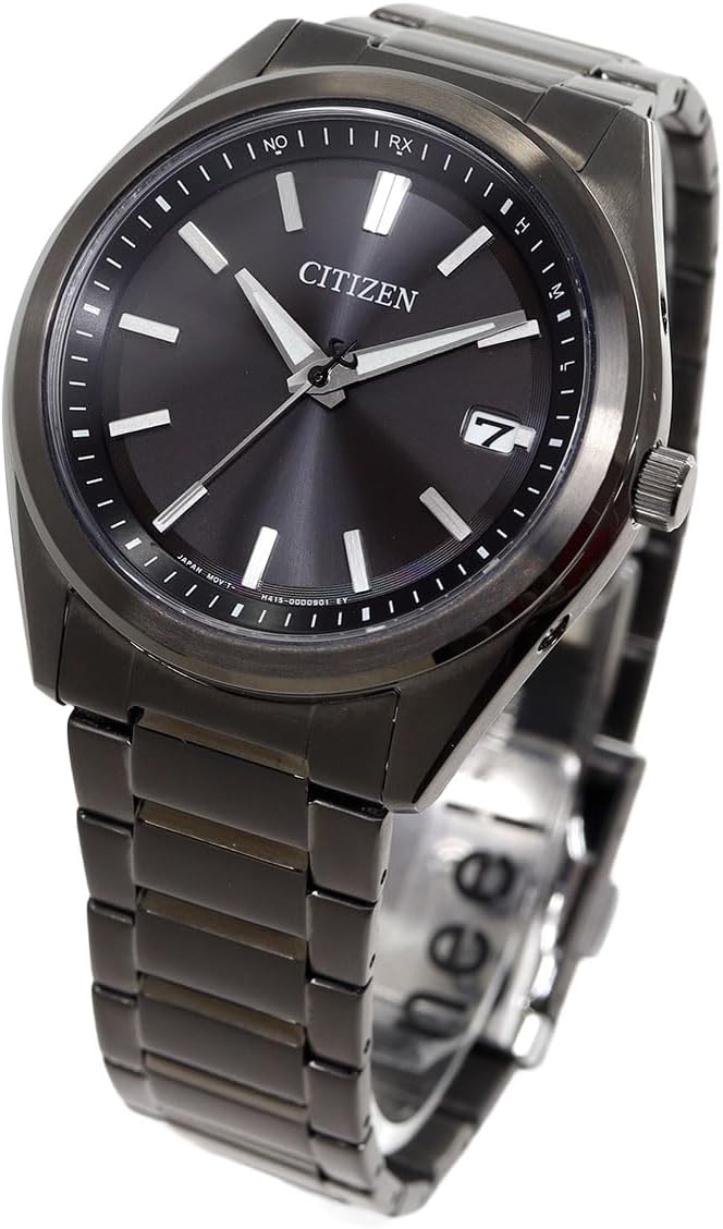 Citizen AS1085-61E Men's Watch, Photovoltaic Eco-Drive, Radio Watch, Waterproof, Black, Black, Black, Bracelet Type