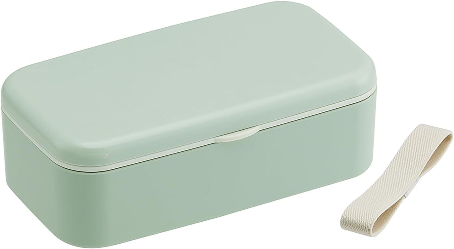 Skater Biomass Bento Box with Chopsticks, Lunch Box, 20.3 fl oz (600 ml), Lunch Belt Included, Dishwasher Safe, Microwave Safe, Made in Japan, Sepia Green PLB6HB