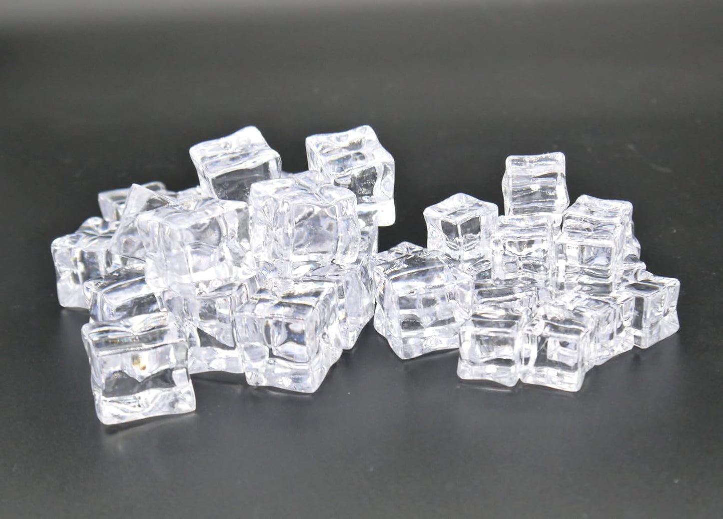 Honestiya Ice Display Ice Food Samples Fake Ice Ice Cubes Photography Props Fake Ice Ice Samples Acrylic Ice 2cm 3cm 40pcs
