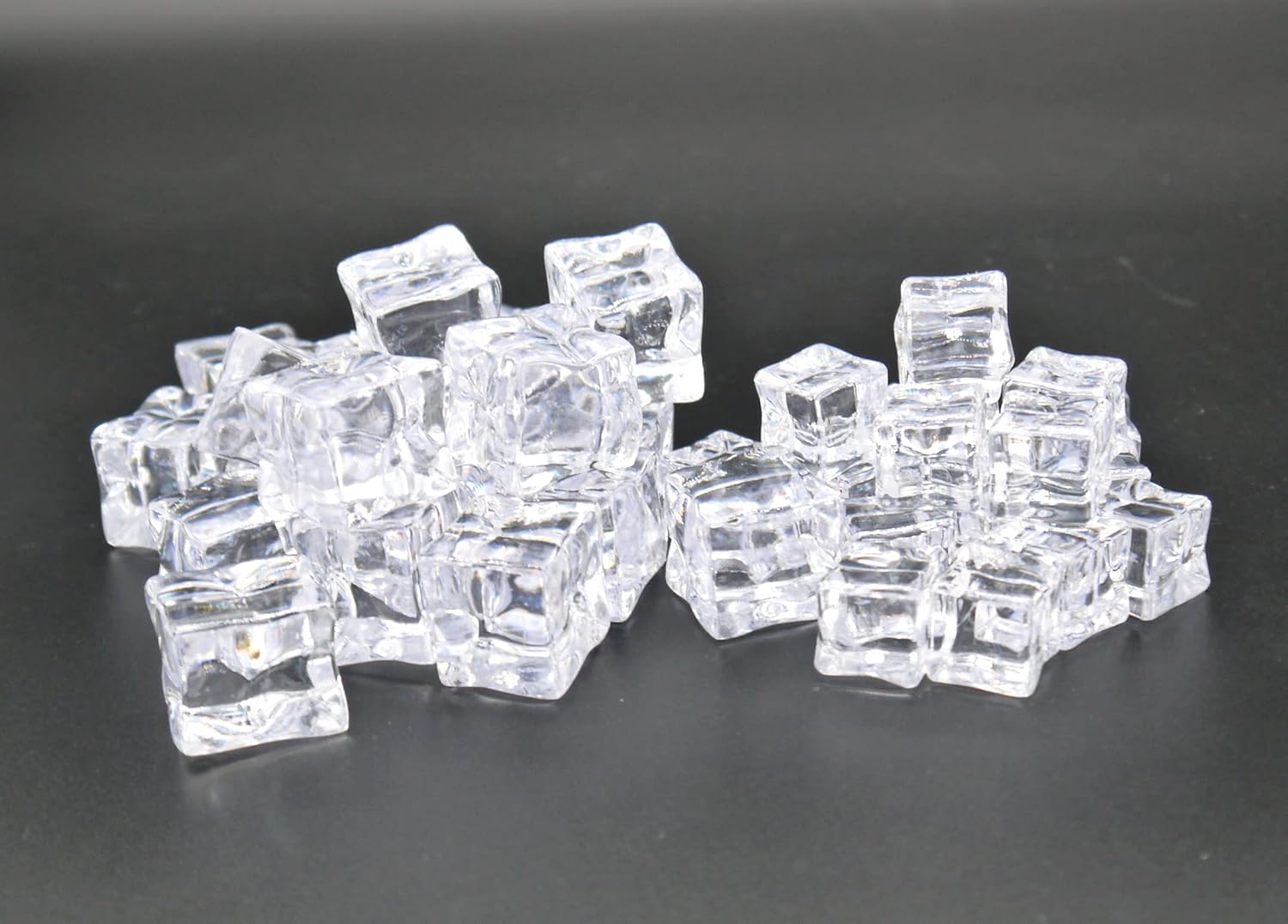 Honestiya Ice Display Ice Food Samples Fake Ice Ice Cubes Photography Props Fake Ice Ice Samples Acrylic Ice 2cm 3cm 40pcs