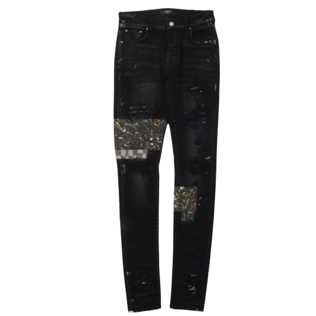 AMIRI 'PAINT SPLATTER' PATCHED JEANS