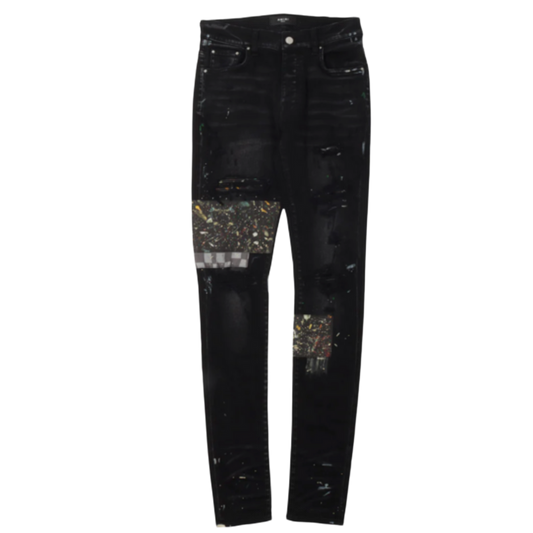AMIRI 'PAINT SPLATTER' PATCHED JEANS