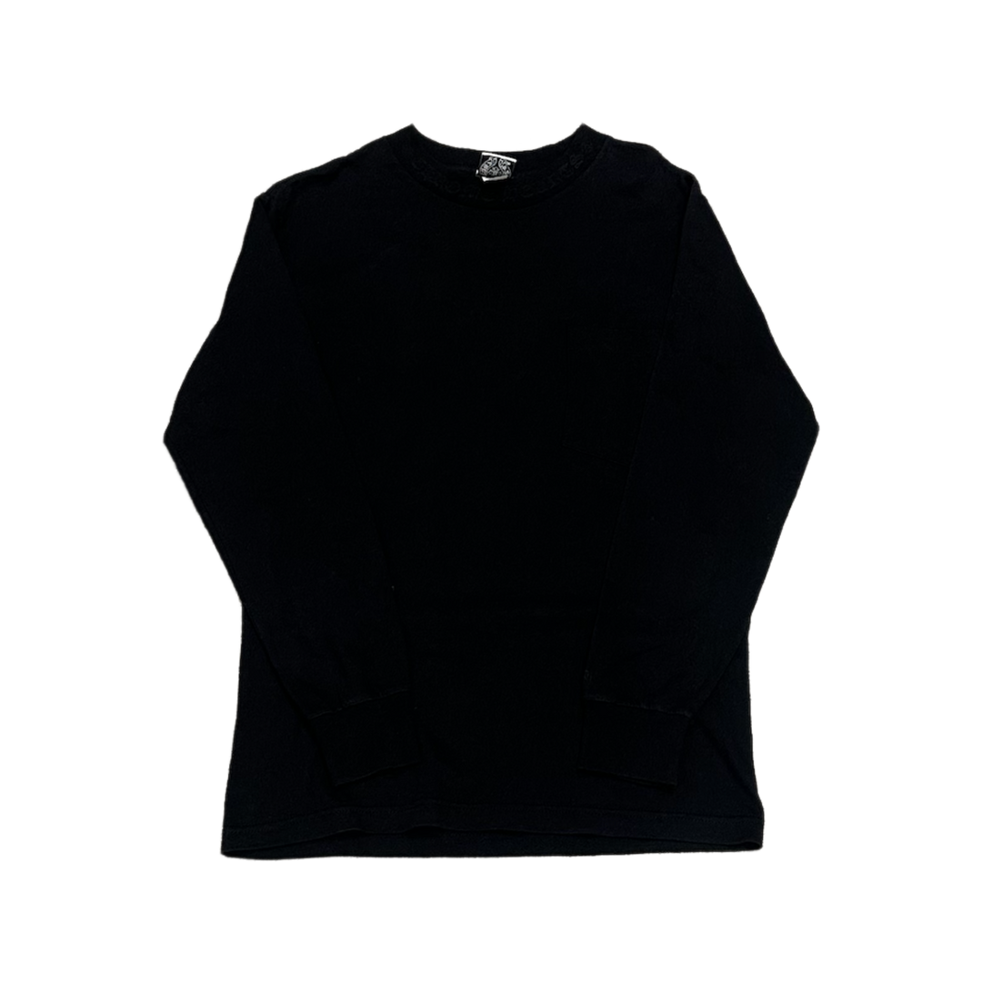 CHROME HEARTS 'BLACK' VINTAGE FLORAL DAGGER LONGSLEEVE TEE