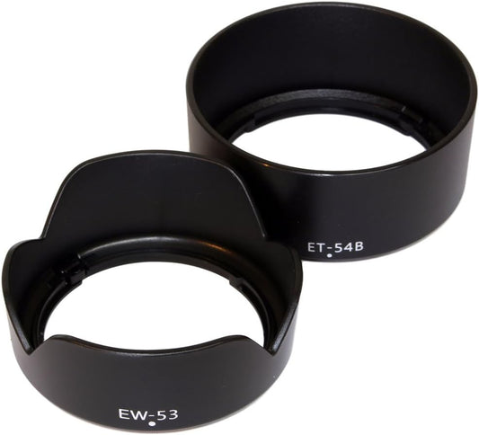 F-Foto Canon Mirrorless SLR EOS Kiss M200 / M100 / M10 / M6 Double Zoom Kit, EW-53 & ET-54B Compatible Lens Hood Set (Fits EF-M 15-45mm Lens and EF-M 55-200mm Lens) EW53ET54B-SET