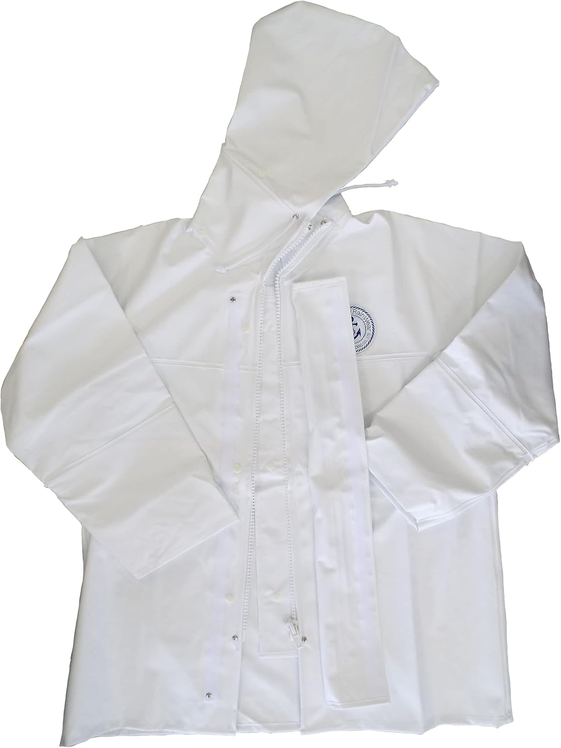 KURAHUTERU Marine Jumper, Fisheries, Velcro Included, Waterproof, Made in Japan, YKK Zipper, White