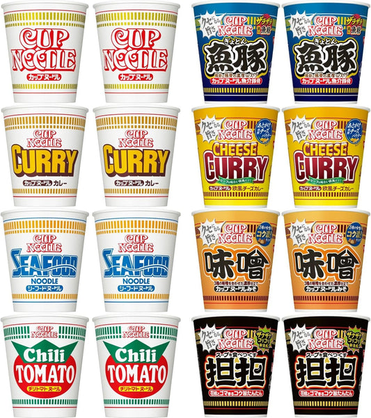 Cup Noodles Series, Assorted 8 Types (Regular Size, 8 Types / Total 16 Pieces), Nissin Food, Cup Noodles, Assorted, Buy Box