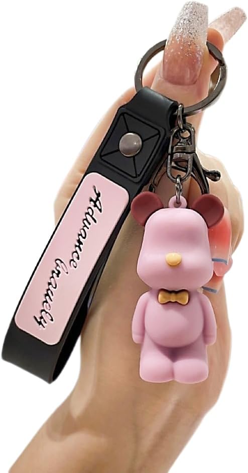 Cowes Keychain, Popular, Cute, 3D, Simple, Cute Bear, Car Key Holder, Strap, Decoration, Friends, Lovers, Gift