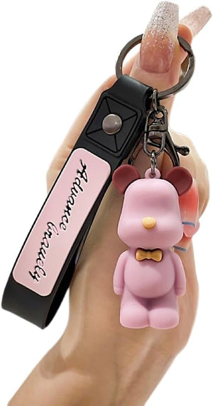 Cowes Keychain, Popular, Cute, 3D, Simple, Cute Bear, Car Key Holder, Strap, Decoration, Friends, Lovers, Gift