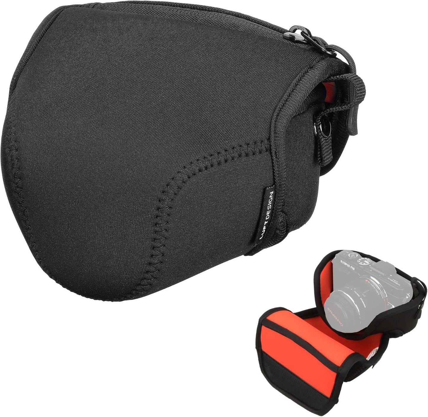 HAKUBA DCS-03S60BK SLR Camera Case, Luft Design, Slim-Fit Camera Jacket, S-60 Black