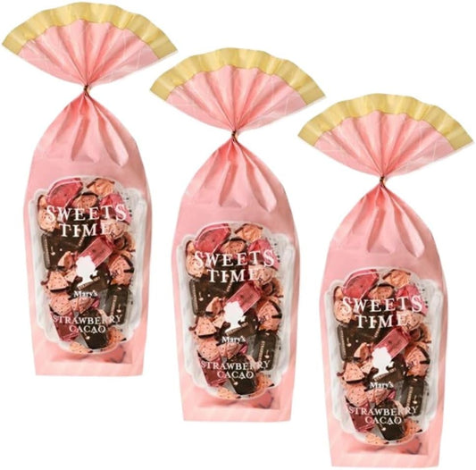 Merry Chocolate, Strawberry Cacao, 1 Px3 Bags, Chocolate, Individually Packaged, Petite Gift, No Liquor, Petite Gift, Thank You