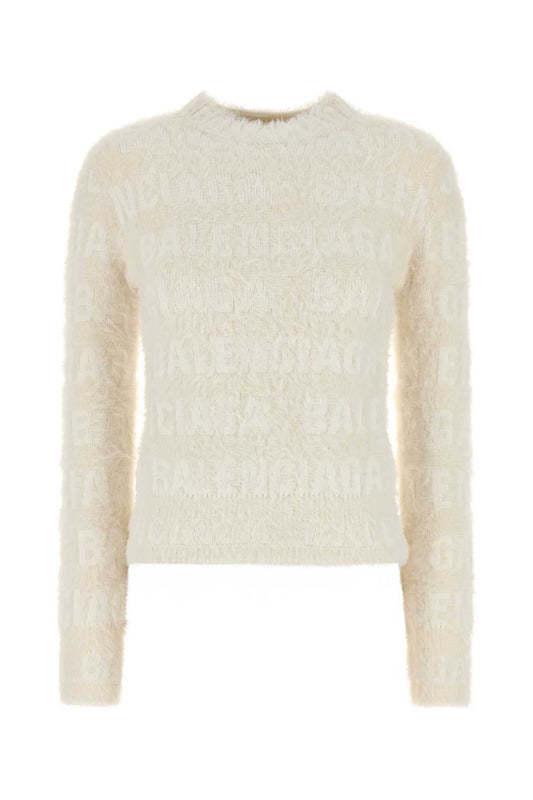 Balenciaga バレンシアガアイボリーウールブレンドセーター - Image 1