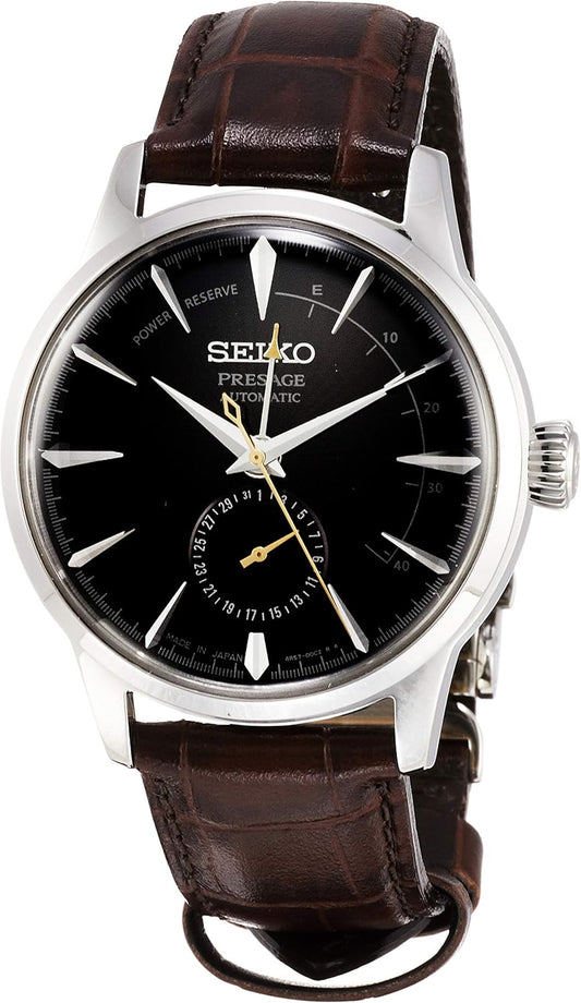 Seiko SARY135 Midnight Cocktail Time Mechanical Watch, Brown, Brown, Presage, Box-Type, Hardlex, See-Through Back, Formal Suit, Stylish, Jacket, Men's 5, Dial Color - Green, Mechanical Boxed Hardlex