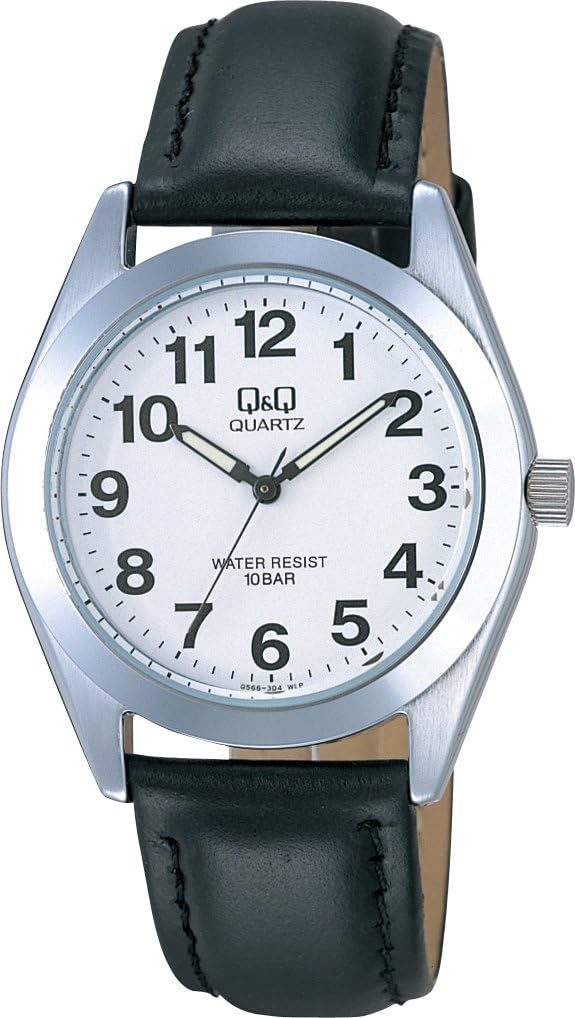 Citizen Q&Q G566-304 Men's Watch, Standard, Analog Display, Water Resistant to 10 ATM, White