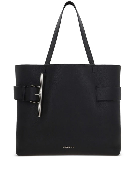 Alexander McQueen アレクサンダーMCクイーンTバーレザートートバッグ - Image 1