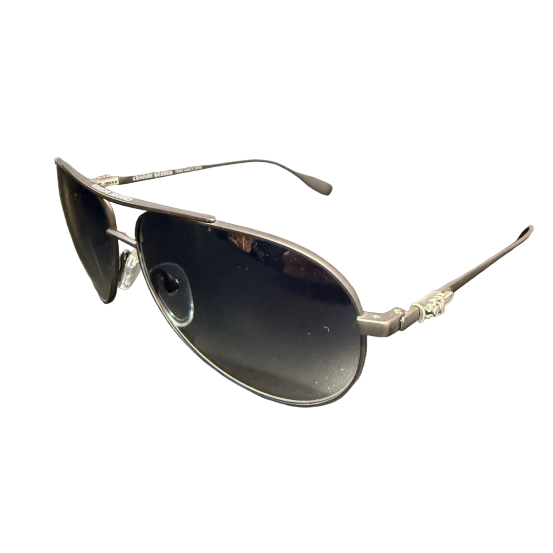 CHROME HEARTS 'STAINS IV' BROWN SUNGLASSES