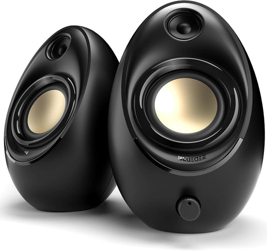 Bluedee Speaker, PC, 20W, Bluetooth 5.4, USB/USB-C Power, 3D Audio, Enhanced Bass, 8 Different RGB Light Modes, Switchable Desktop/Notebook PC Speaker, Heavy Bass, Compact Design, Japanese Instruction