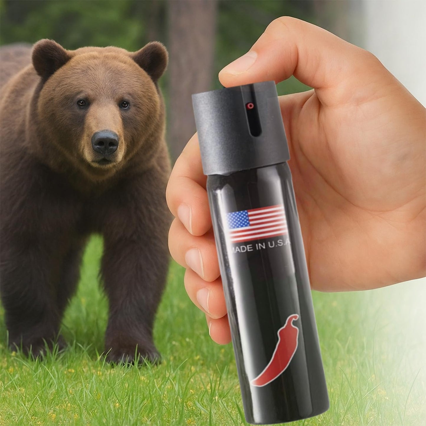 熊撃退スプレー 熊よけスプレー ヒグマ対応 連続噴射 【超強力噴射でクマを撃退】カプサイ 野外でのクマ対策 | クマの安全対策戦略 コンパクト 熊対策 野生動物対策 登山 キャンプ アウトドア 携帯用