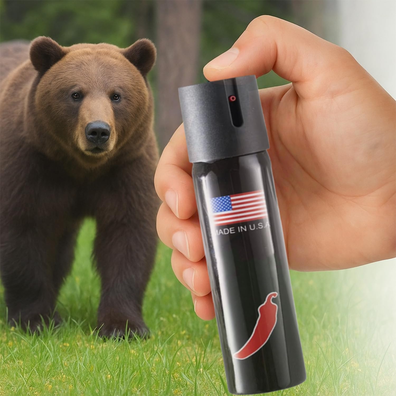 熊撃退スプレー 熊よけスプレー ヒグマ対応 連続噴射 【超強力噴射でクマを撃退】カプサイ 野外でのクマ対策 | クマの安全対策戦略 コンパクト 熊対策 野生動物対策 登山 キャンプ アウトドア 携帯用