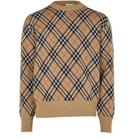 BURBERRY Check wool sweater - Image 1