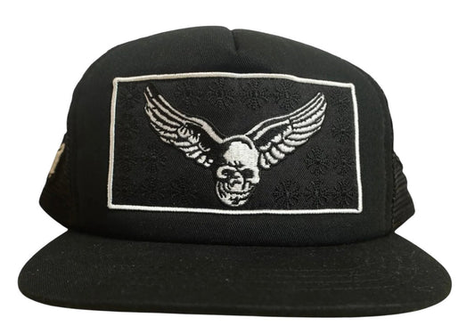 CHROME HEARTS 'AEROSMITH' BLACK TRUCKER HAT
