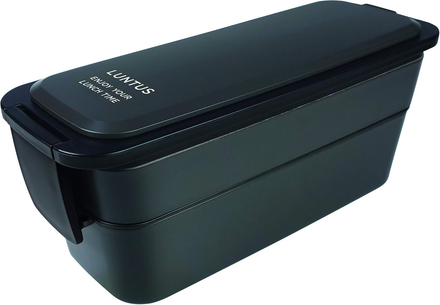 Asvel Bento Box Rantas FC-T800, Easy to Fit in a Bag, 800ml, Black, Slim Design A3527