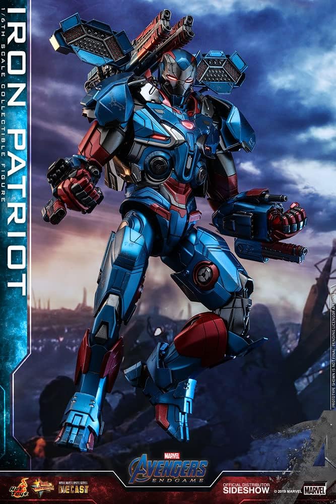 Movie Masterpiece DIECAST Avengers End Game 1/6 Scale Figure Iron Patriot