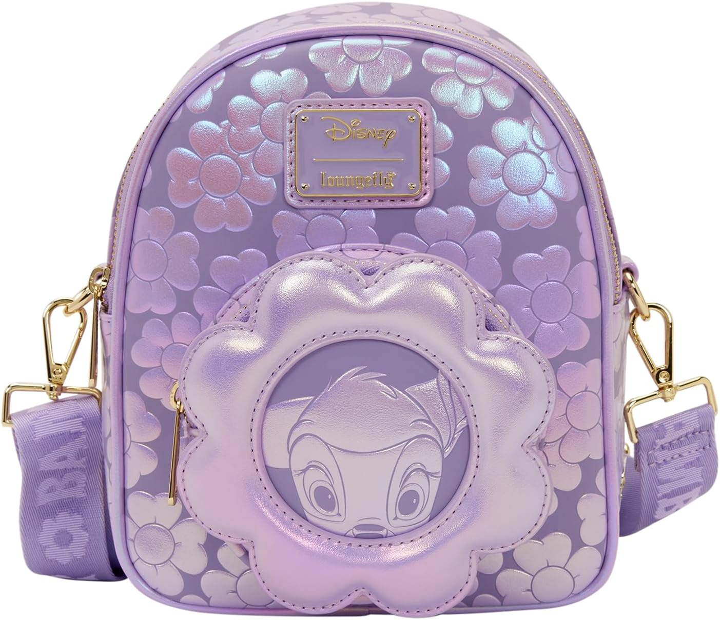 Loungefly Disney Bambi Micro Convertible Mini Mochila y Bolso Bandolera