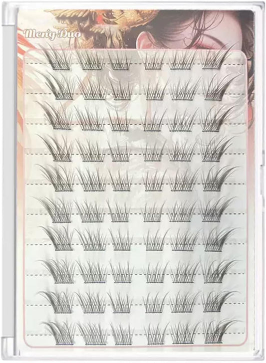 Glue Free Partial False Eyelash Segment Self Adhesive Eyelashes Natural Thick False Eyelashes Popular Without Dark Brown Fox Tie